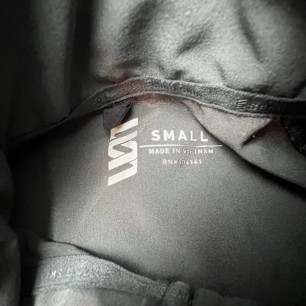 Second Skin Vest Jacket S Gray and Black Athletic Lightweight